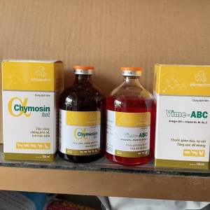 Phục hồi gà đá chymosin+vime abc 100ml giảm đauhạ sốt tiêu viêm chống phù nề (dung dịch tiêm hiệu quả cao)