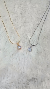 Abee Acc-1492 Korean style Titanium premi rantai belut Kalung Permata Titanium Belut Mata Satu