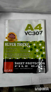 A4 VC307 Super Thick Sheet Protector File Bag with 100pcs Multi-ring Design Special Material and Longer Use.