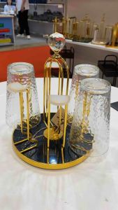 [HÀNG CÓ SẴN HỒ CHÍ MINH]KHAY ÚP LY TRÒN HÌNH GIỌT NƯỚC XOAY 360 ĐỘ (HÌNH THỰC TẾ)