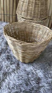 ตระกร้าหวายขนาดเล็ก ปากกว้าง 9 นิ้ว