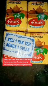 Teh Solo Enak Premium 40Gram Harga 1 pack isi 10pcs Free 1 Gelas cangkir