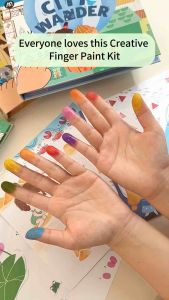 🎨 MIDEER ARTS 🎨 CREATIVE FINGER PAINT KIT - 3 THEMES Children Kids Early Learning Painting Toddler Educational Toy Book