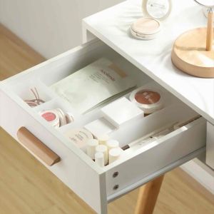 Japanese style Drawer Organizer Tray semi clear drawer multi-purpose grid box make up stationery organiser divider kitchen utensils sorting plastic storage box