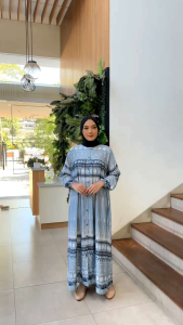 Gamis Muslimah Motif Terbaru Kekinian Simpel Elgan Size Jumbo