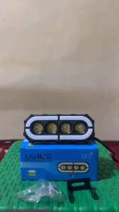 LAMPU TEMBAK 4 LENSA RING RGB HJG CAHAYA PUTIH KUNING 30 WATT SUPER TERANG PNP MOTOR MOBIL