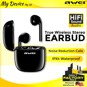 Original Awei T29 TWS Earbud Bluetooth 5.1 Wireless Earphones With Mic Clean Stereo Sound Touch Control Headphone