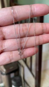 PAWNABLE 18K WHITE Gold Lightweight Foxtail Chain(manipis)