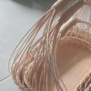 souvenir keranjang rotan anyaman mewah set isi 3..kotak hantaran seserahan tmpat buah/buah