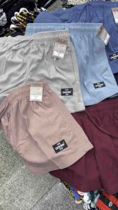 Ad-555/5 กางเกงขาสั้นสีพื้น ผ้าลูกฟูกทรงขาตรง สำหรับใส่ลำลอง ออกกำลังกาย ผู้ชาย/ผู้หญิง Clothing Man