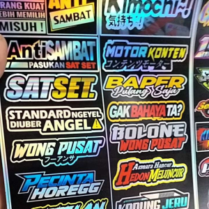 STIKER KATA KATA | STIKER PACK | STIKER HOLOGRAM ISI 32 BIJI
