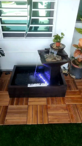 S60 Brown 3x2 Feng Shui Water Pond Fountain Kolam Air Sandstone Garden Water Feature Balinese 风水流水喷泉瀑布池 Fish Waterfall F