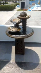 S27 Ball Mouth Yellow 2 ft Water Feng Shui Fountain Sandstone Garden Water Feature Balinese 风水流水喷泉瀑布池 3f Waterfall