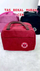 Tas Bekal Lunch Cooler Bag Box Makanan Alumunium Kotak Makan Lucu