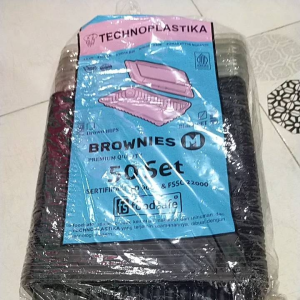 Mika brownies M / Box mika brownies / kotak brownies / mika kue kotak MEDIUM B-20 [50 Pcs]
