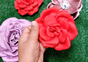 Bros Fashion Bunga Kain Satin Handmade