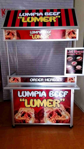 PRE ORDER Booth Portable Meja Lipat Rombong dilengkapi Atap untuk jualan Lumpia Makanan Jajanan