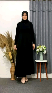 (COD) gamis jersay korea import gamis terbaru  gamis polos jersay bisa buat seragaman