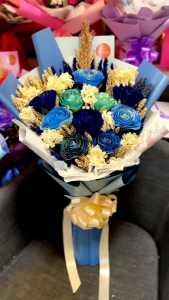 Dried Fossilized Rose Flower Large 1 Stem Dried Natural Local Flower for Bouquet and Décor