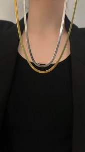 (Titan) NC11 Dây Chuyền Choker Nữ Titan Không Rỉ Gỉ Mảnh Phong Cách Retro Đơn Giản