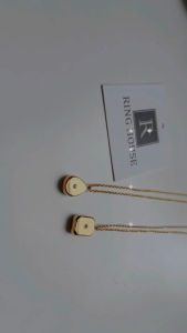 (Titan) Dây chuyền nữ titan không đen vuông giọt nước sao đẹp Ring House