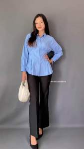 Luna Top Long Slevee - Atasan Wanita Katun Polpin