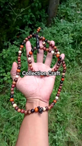 Tasbih kayu kombinasi asli kayu bertuah 9 jenis kayu 8mm 99 butir original