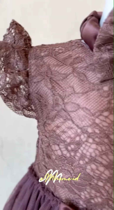 Dress Tille Newborn / Dress Tille Bayi / Dress Anak warna Coklat