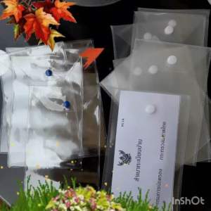 ซองพลาสติกใส่ทะเบียนบ้าน มีกระดุมติด มี 2 สี ขาวขุ่น และแบบขาวใส ( 1แพ็ค/25ซอง/สีเดียวกัน)