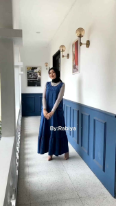 Jumpsuit Overall Terbaru 2023/Genova Overall Matt Jeans LD 105 110 115cm/Dress Remaja Muslimah Terbaru 2023 Ukuran M L XL/Dress Kondangan Elegan COD