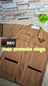 Baju Pramuka Siaga Lengan Pendek Seragam Sekolah SD Kain Oxford Tebal