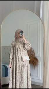 {TERLARIS} NEW MIDI DRESS GAMIS RAYON PREMIUM TERBARU 2025/GAMIS MIDI WANITA DEWASA KEKINIAN/MIDI DRESS RAYON TWILL JUMBO BUSUI LD 120