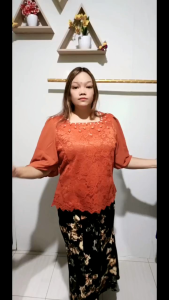 Atasan brukat mote lapis puring mix sifon Xl-jumbo