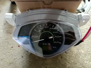 polarizer plus mika susu putih set atas bawah Lcd speedometer Suzuki Shogun 125 original set