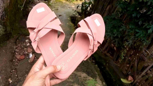 TRENDY FASHION !! Sandal Flat Kokop Silang Casual N2 Wanita Terbaru