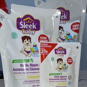 Sleek Baby BottleNipple & Accesories Cleanser 450ml 900 mL Pembersih Dot Dan Botol Bayi/ Nahisa