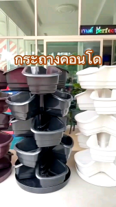 กระถางต้นไม้พลาสติก กระถางคอนโด