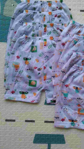 12pcs Celana Pendek Bayi full print Karakter 0-4 bulan
