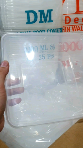Thinwall Square 2000ml / 3000ml Thin Wall Food Container Kotak Makan Plastik Bening