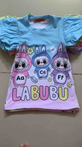 11-45kg váy TAY PHỒNG LABUBU KUROMI cho bé gái thun lạnh loại 1 form rộng thun mềm mịn bền đẹp 1210