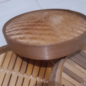 Klakat Bambu Dimsum Kukusan Bambu 30cm 2 wadah dan 1 tutup