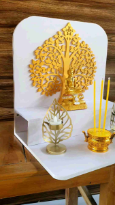 หิ้งพระ ติดผนัง ประกอบแล้ว ขนาดส40×ก40×ล30