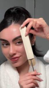 Makeup Spatula Foundation + Case Leather (Spatula Makeup Bahan Stainless Steel)