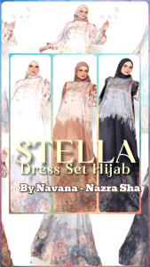 NAVANA STELA VALERIA: Baju Dress Set Hijab Scarf Wanita Muslimah