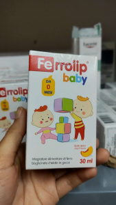[Kèm Quà] Sắt Siro Ferrolip Baby Vị Đào Thơm Ngon Cung Cấp Sắt Hữu Cơ Cho Bé Giảm Nguy Cơ Thiếu Máu - Lọ 30 ML