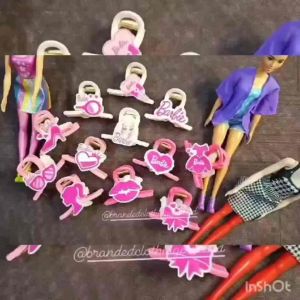 JEPIT RAMBUT BARBIE PINK PREMIUM 8CM & JEPIT RAMBUT BONEKA IMPORT