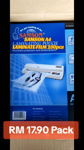 SAMSON A4 LAMINATE FILM 100PCS 100 MUCRON
