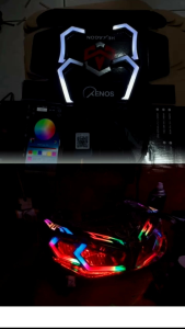 alis lampu hexagon BMW aerox new 155 lampu alis hexagon aerox nvx v2