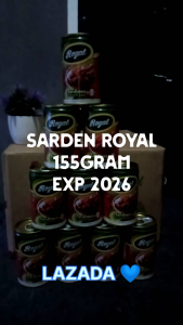 1 KARTON SARDEN ROYAL /BRilian SAUS TOMAT 155GRAM EXP 2027
