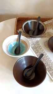 Ramen Bowl with Free Spoon Japanese Ceramic Glaze Bowl